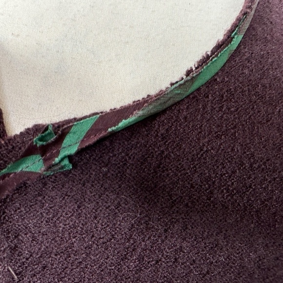 Omega Women Wool Silk Blend Open Front Cardigan Sz 1 Brown Made in Australia - Picture 5 of 12